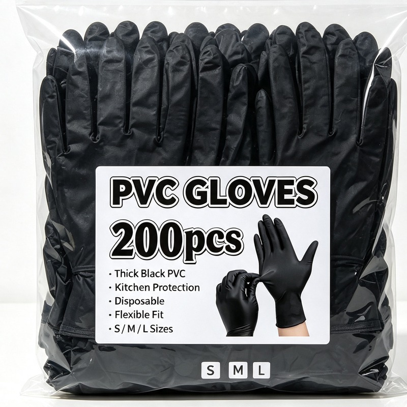 Jednorazowe czarne rękawiczki  – Latex Disposable Glove recenzja i cena